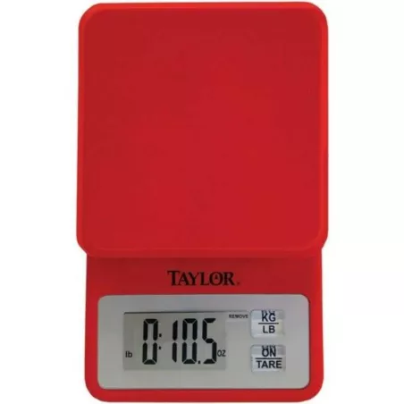 Romana Digital Compacta Color Rojo, Capacidad hasta 11 Libras. TAYLOR 3817R