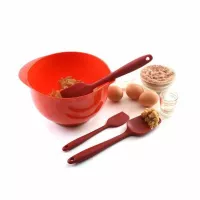 Juego De Espatulas De Silicon, En Color Rojo, 3 Unidades. NORPRO 2998