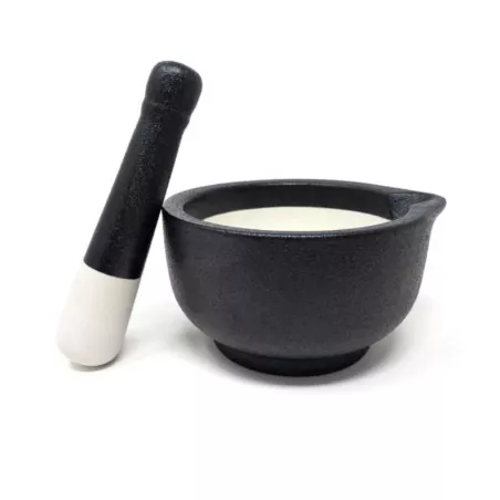 Mortero de Porcelana de 6 Pulgadas de Color Negro NORPRO 6922