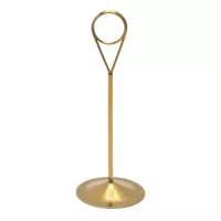 Porta Numero con  Anillo de Color Dorado con Base Plana de 8 Pulgadas KING METAL MCR01PVDG