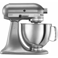 Batidora Artisan K150 de 5 Quartos de Color Plateado KITCHEN AID KSM150PSCU 2