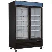 Congelador Vertical de 2 Puertas de Vidrio 110V / 60 Hz U-STAR GX-D1.2BM2F-HC