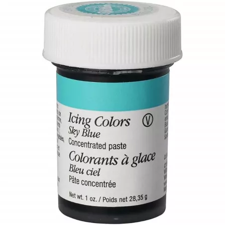Colorante Pasta Color Sky Blue - Azul Cielo. 1 Onza (28 Gramos). Concentrado. WILTON 04-0-0045