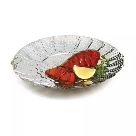 Canasta al Vapor Grande para Vegetales y Verduras de Acero Inoxidable NORPRO 177