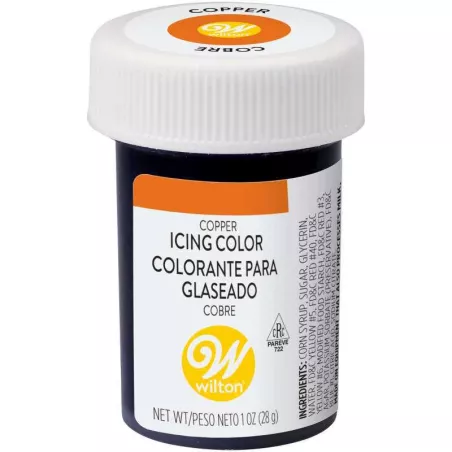 Colorante en Gel para Glaseado Cobre, 1 Onza. WILTON 610-450