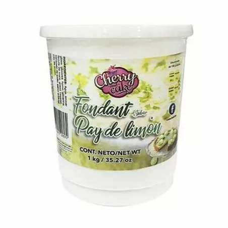 Fondant con Sabor de Pay de Limon de Color Blanco de 1 Kilo CHERRY AND CAKE FONPL-1000
