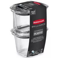 Contenedor Brilliance Cuadrado de 0.5 Tazas, Set de 2 Unidades RUBBERMAID 2183400